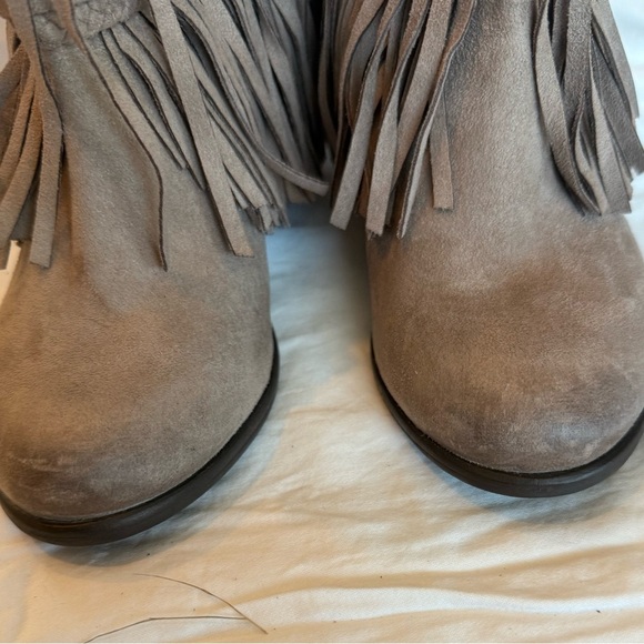 Not Rated Fringe Western Boots – Size 6.5 Brown Taupe Neutral Boho Festival Fun - Picture 6 of 11